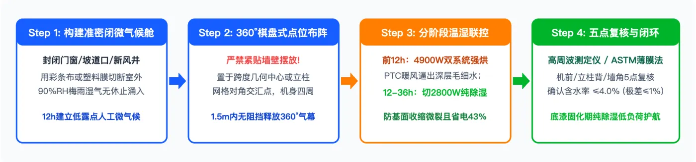 图6:伊岛 DH-8360HG 工程现场“四步黄金部署 SOP”标准化作业流程图